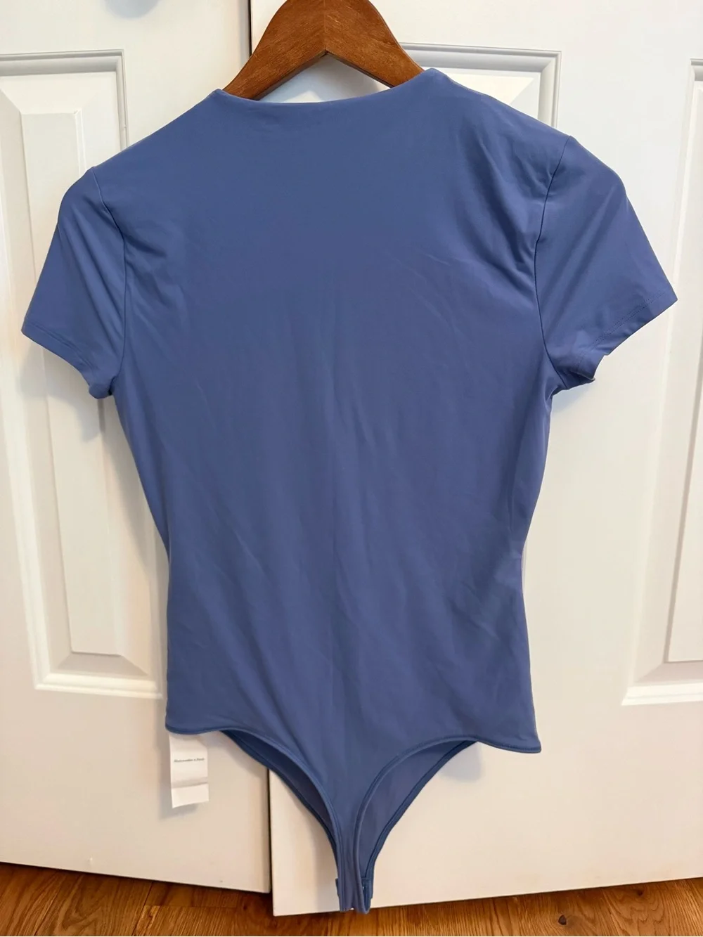 Abercrombie & Fitch Soft Matte Seamless Tee Bodysuit Blue Size Medium NWT